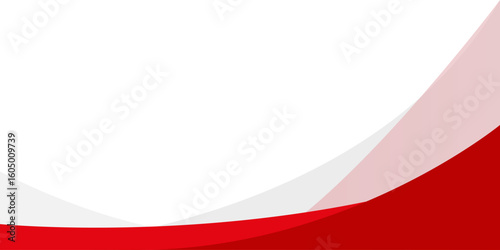abstract red curved banner background. vector illustration