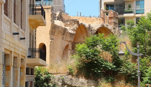 Downtown Beirut: Ancient, old, and new - buildings spanning centuries of time side by side.