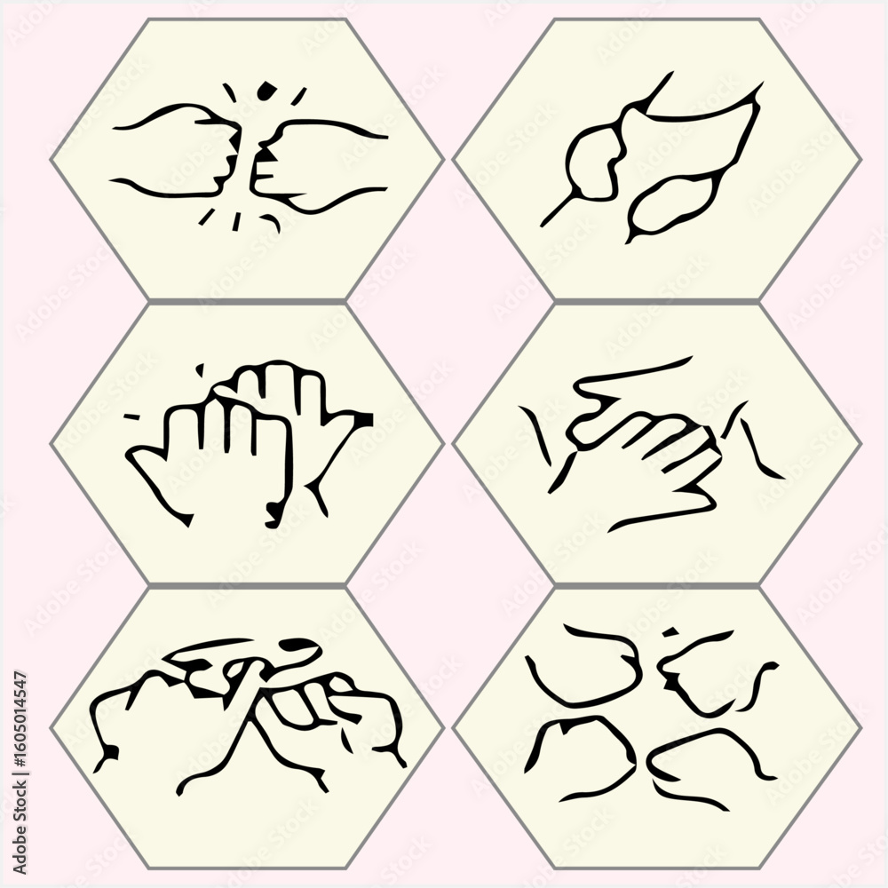 Obraz premium vector set of friendship 4