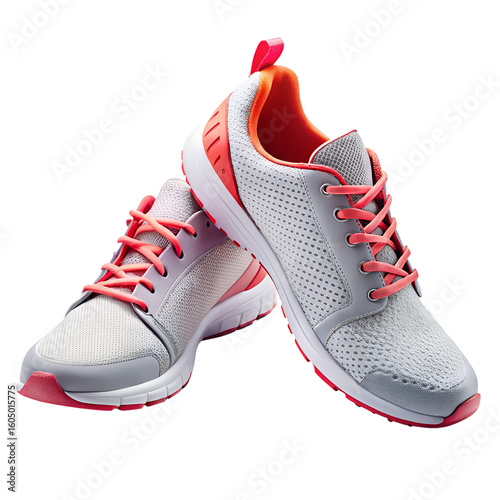 	Athletic sneakers isolated on transparent background