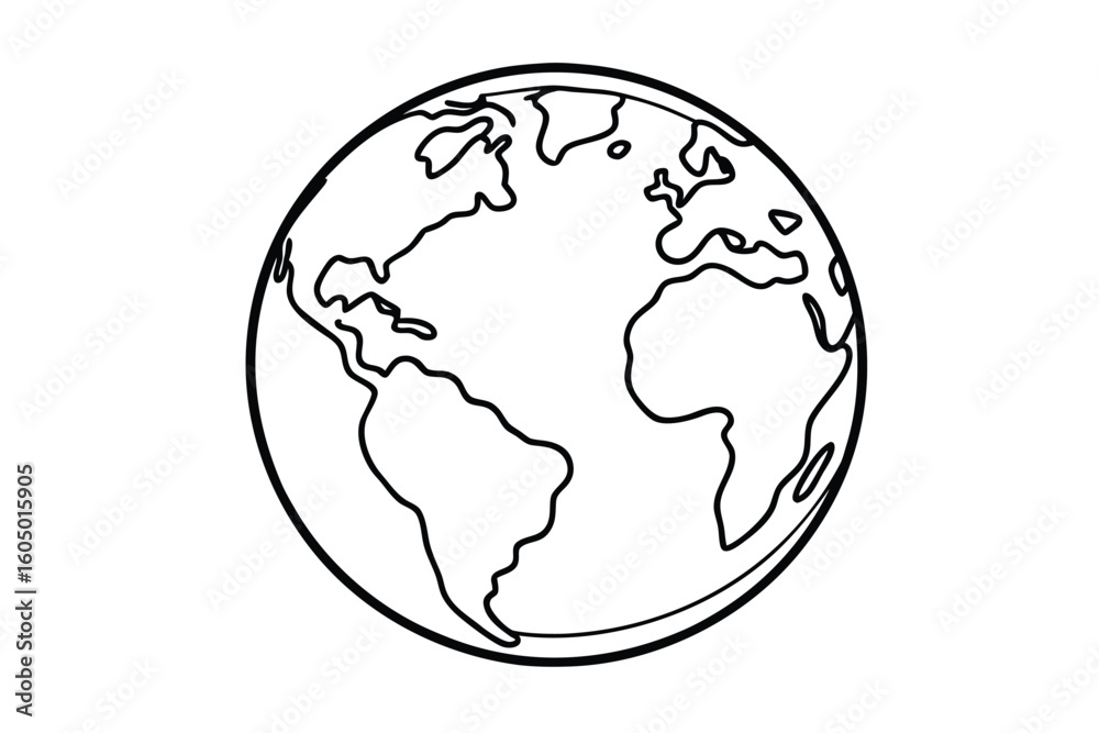 custom made wallpaper toronto digitalPlanet Earth In Line Globe Style