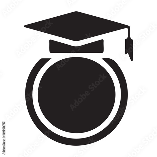 graduation cap vector icon