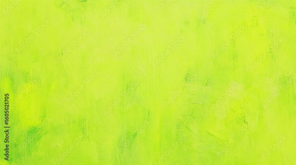 Obraz premium Abstract neon lime green color paint texture background wallpaper. Contemporary art brush stroke backdrop