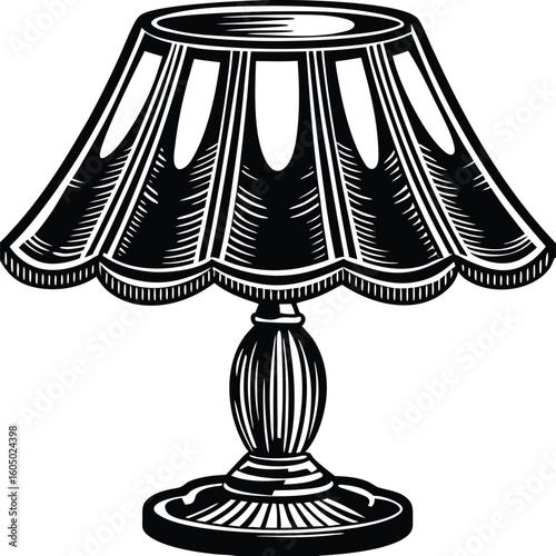 lamp silhouette vector illustration