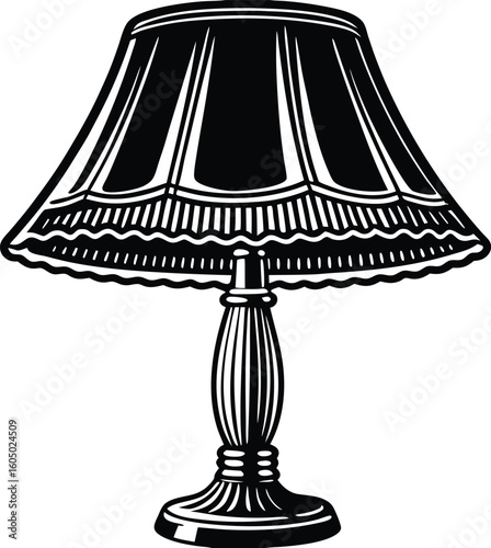 lamp silhouette vector illustration