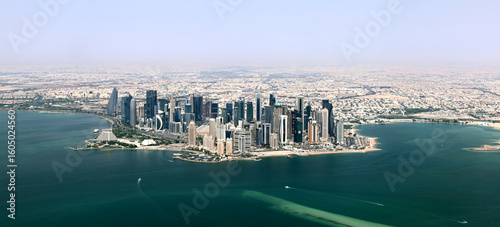 Panoramic view of Doha, Qatar