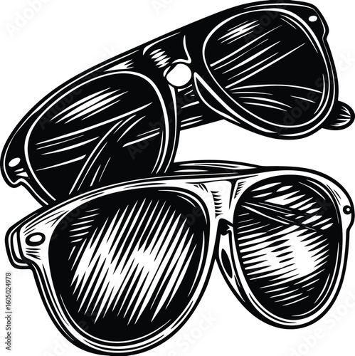 sunglass silhouette vector illustration