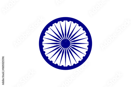 Blue Ashoka Chakra: Symbol of India Vector Illustration