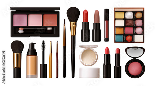 op view makeup kit png cosmetic travel set png beauty makeup case png complete makeup collection png transparent background image