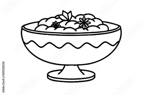 Holiday Trifle In Glass Dish