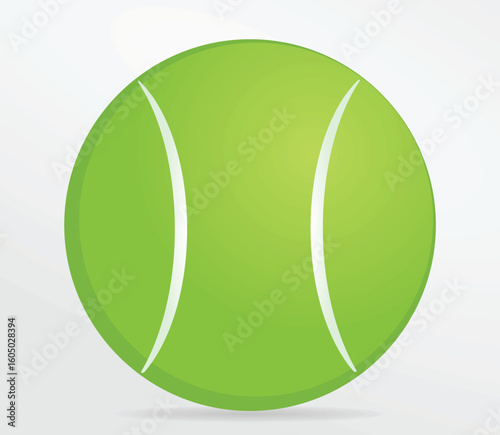 Tennis ball isolated. vector illustration