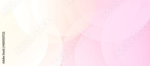 Minimalist banner background. halftone dots decoration, pastel colorful, pink and yellow gradations. Circle effect style geometric, abstract background