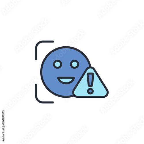 deepfake detection icon. vector.Editable stroke.linear style sign for use web design,logo.Symbol illustration.