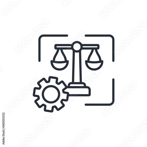 bias detection icon. vector.Editable stroke.linear style sign for use web design,logo.Symbol illustration.