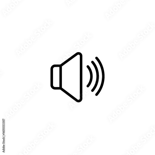 Sound speaker icon with sound waves, vector icon illustration. Announcement and attention for listeners, message and music concept