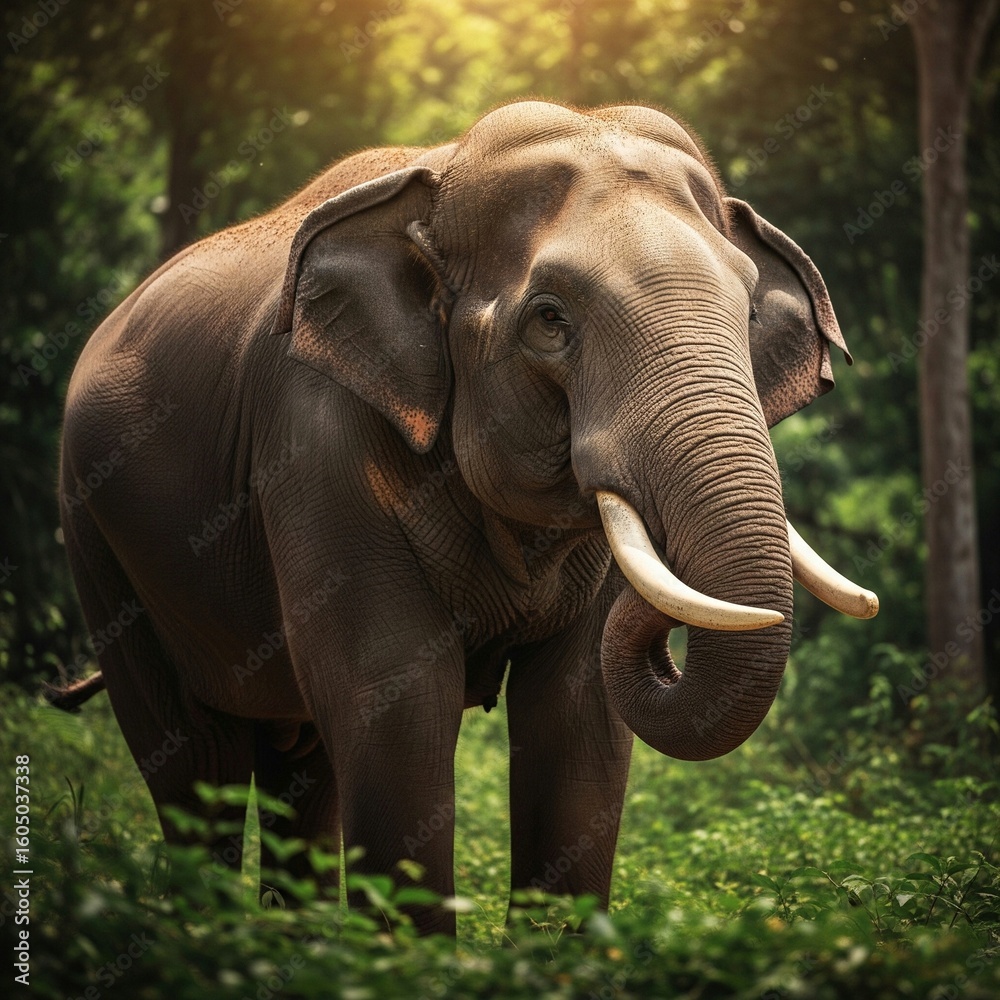 Fototapeta premium elephant in the forest 
