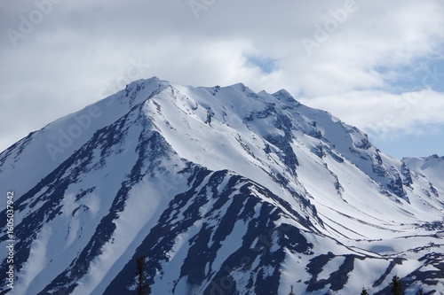 snow covered mountains