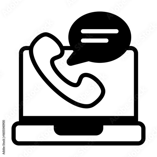 Customer Support Semi Solid Vector Icon