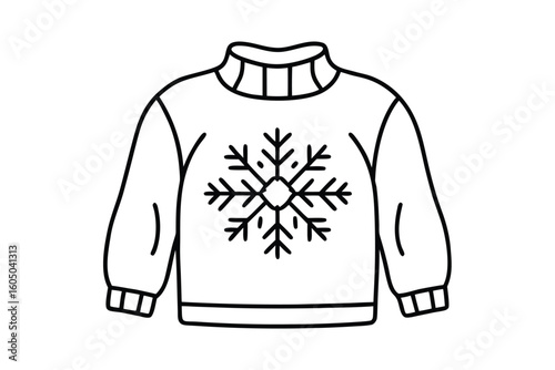 Cozy Sweater With Snowflake Design
