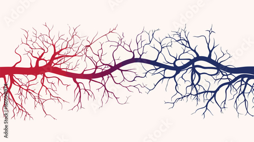 Human Vein Vessel Silhouette Vector Symbol Icon D
