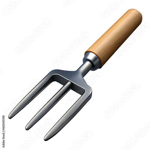 Garden Fork with Wooden Handle - Essential Tool for Digging and Soil Cultivation