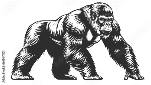 Dominant Gorilla Vector Art for Design Projects