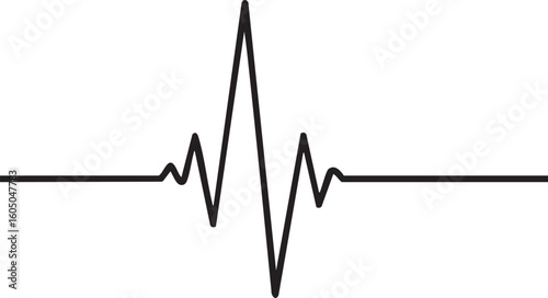 Heartbeat Rhythm Line Art