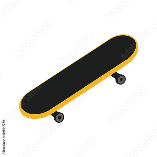skateboard on white background