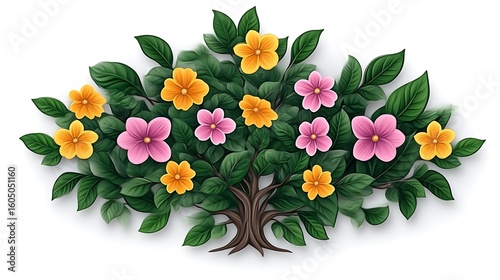 Floral bush illustration