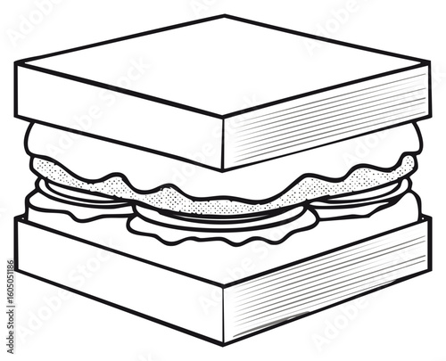 Conceptual illustration of a book sandwich as a metaphor for learning and knowledge