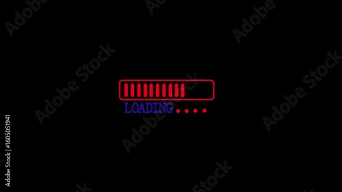 Abstract loading bar animation,loading bar progress icon,simple video.