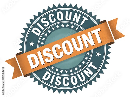 Amazing discount badge perfect for sales announcements and promotional marketing campaigns