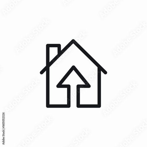 home insert icon sign vector
