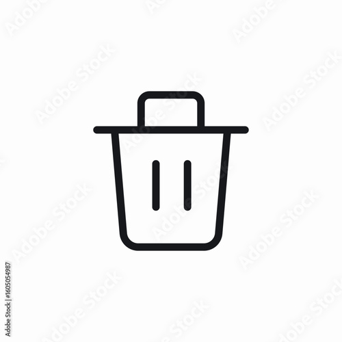 waste bin icon sign vector