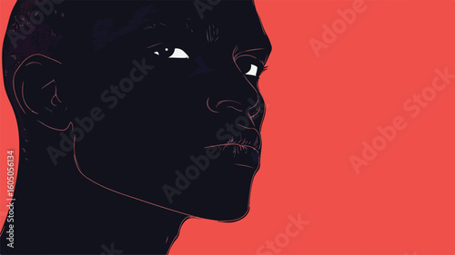 Diverse Dark-Skinned Male Diver Vector Illustration for Design Projects