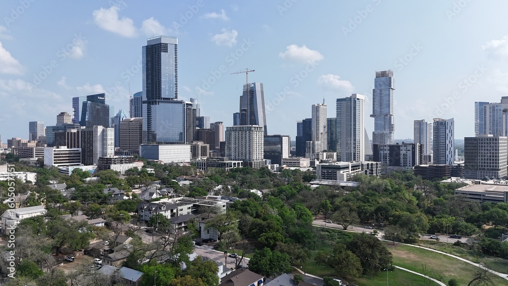 Obraz premium Panorama shots of downtown Austin Texas