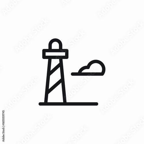 tower lighthouse icon sign vector