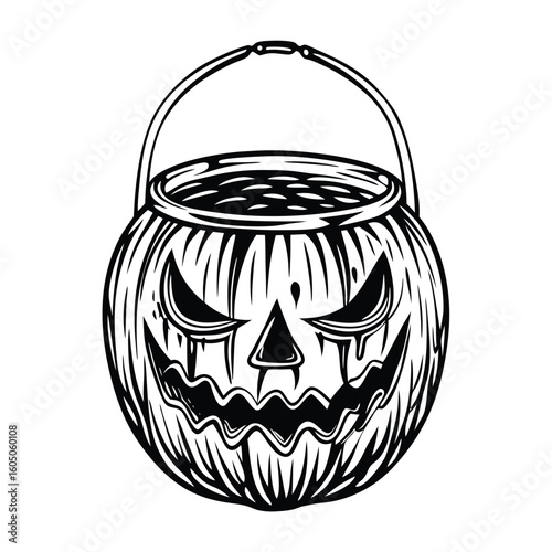 Jack o lantern candy bucket halloween pumpkin