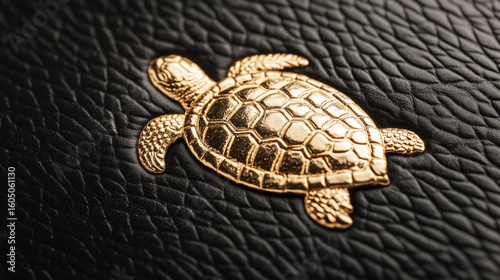 elegant Polynesian tribal turtle motif in bold monochrome patterns