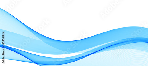 White abstract horizontal banner background with wave graphic. Modern turquoise and blue gradient wave curve shape design. Suit for brochure, presentation, corporate, website, flyer