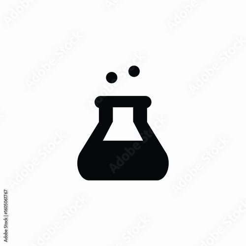 chemistry flask icon sign vector