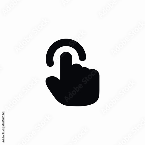 finger tap icon sign vector