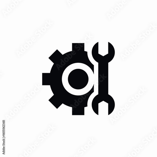 gear wrench adjustments icon sign vector
