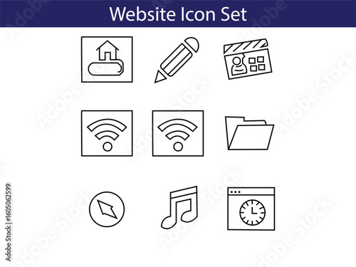 Web icon set. Website set icon vector. for computer and mobile