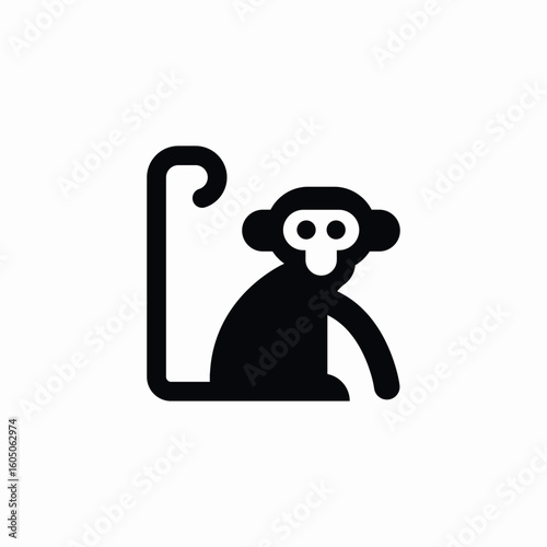 monkey animal icon sign vector