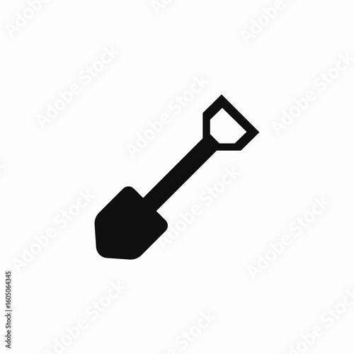 shovel dig icon sign vector