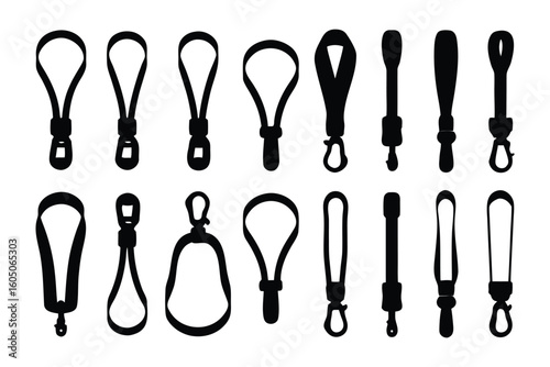 Collection of 15 silhouettes featuring various domesticated animals in different poses