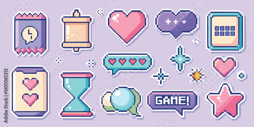 Game over screen featuring colorful speech bubbles and bold text signaling the end of the game..eps