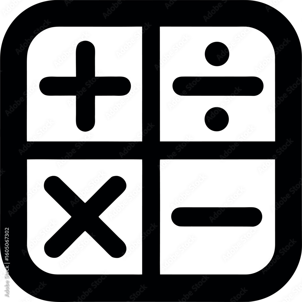 Obraz premium Math Symbols Icon