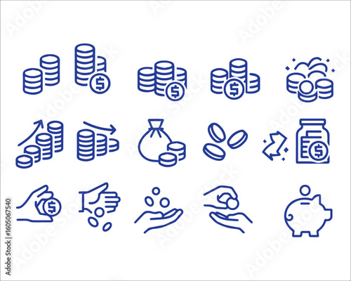 Money related, pixel perfect, editable stroke, up scalable square line vector icon